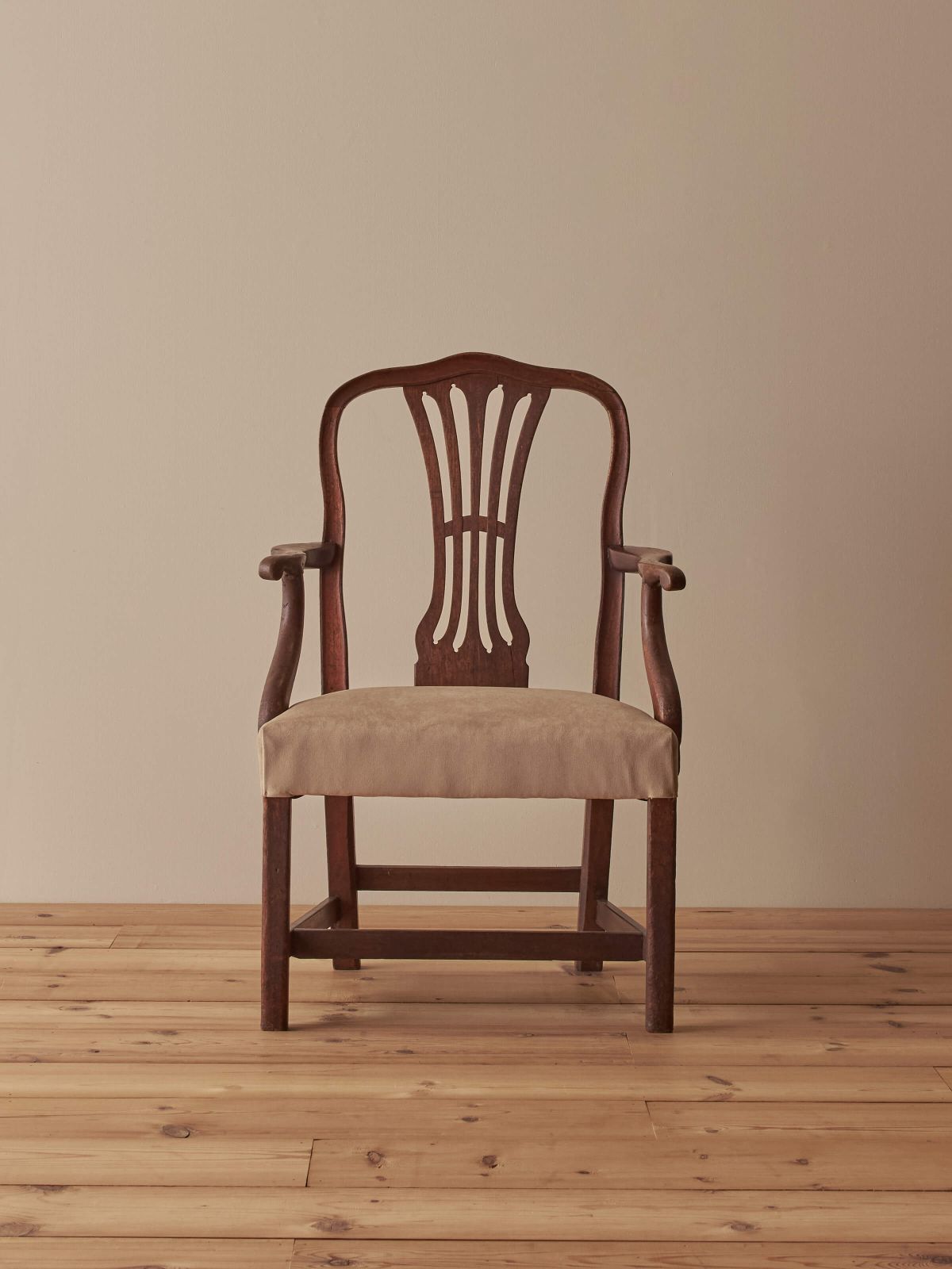 Georgian Carver Chair With Upholstered Seat