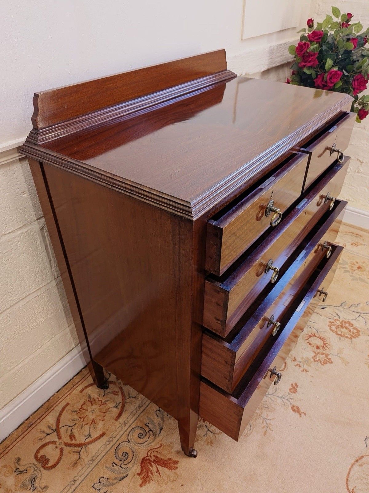 Edwardian Mahogany Chest Of 2 Over 3 Drawers photo vinterior