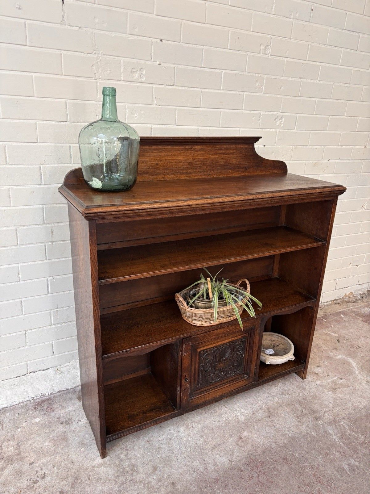 A Very Nice Late 19th Century, Early 20th Century Open Oak Bookcase. photo vinterior
