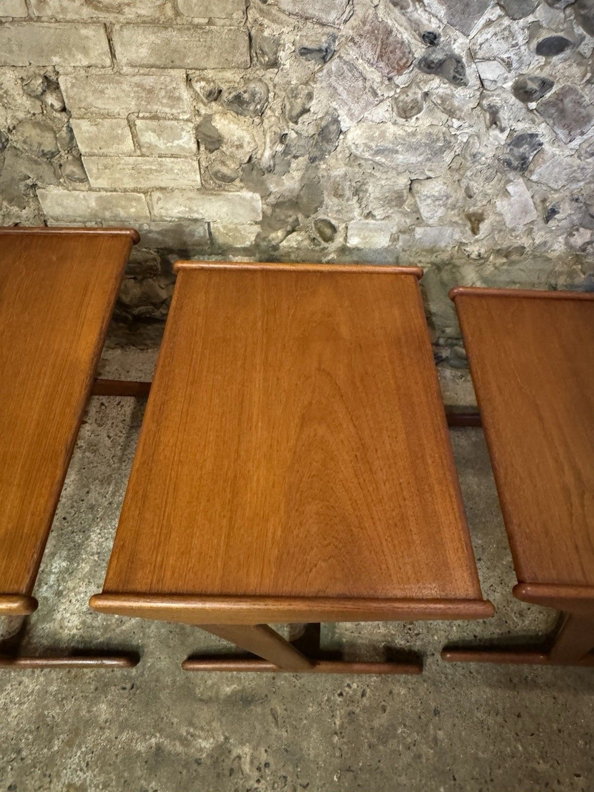 photo furniture 🚛 Vintage Mid Century Danish Mogens Kold Teak Nest Of Tables Mcm