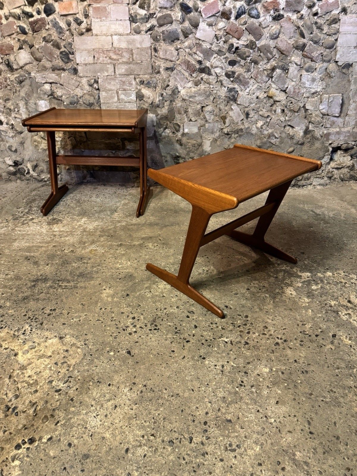 photo vinterior 🚛 Vintage Mid Century Danish Mogens Kold Teak Nest Of Tables Mcm