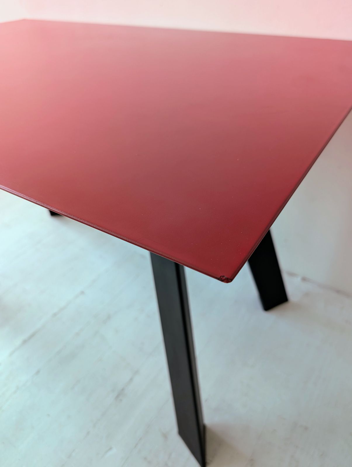 Post Modern Vintage Italian Small Lacquer Diningtable / Desk By Cidue, 1980s photo buy