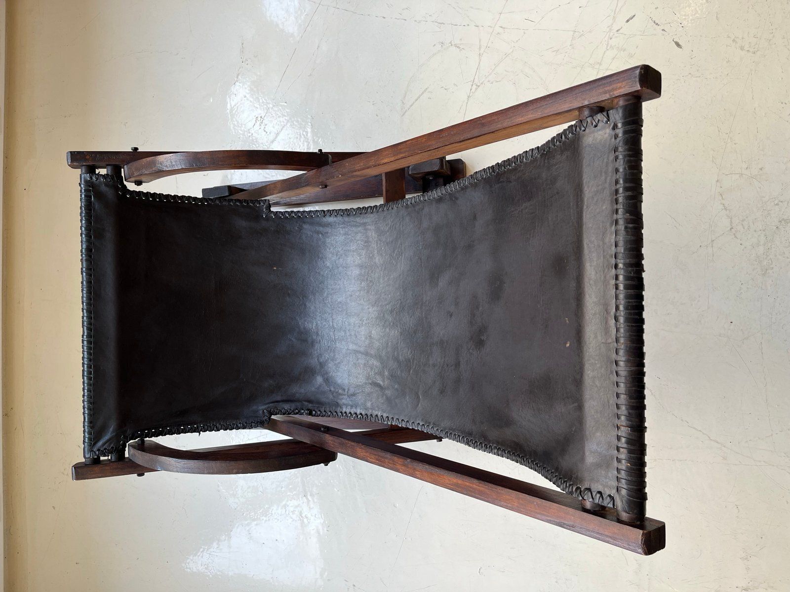 6298.0 Vintage Leather Sling Chair, 1980s photo