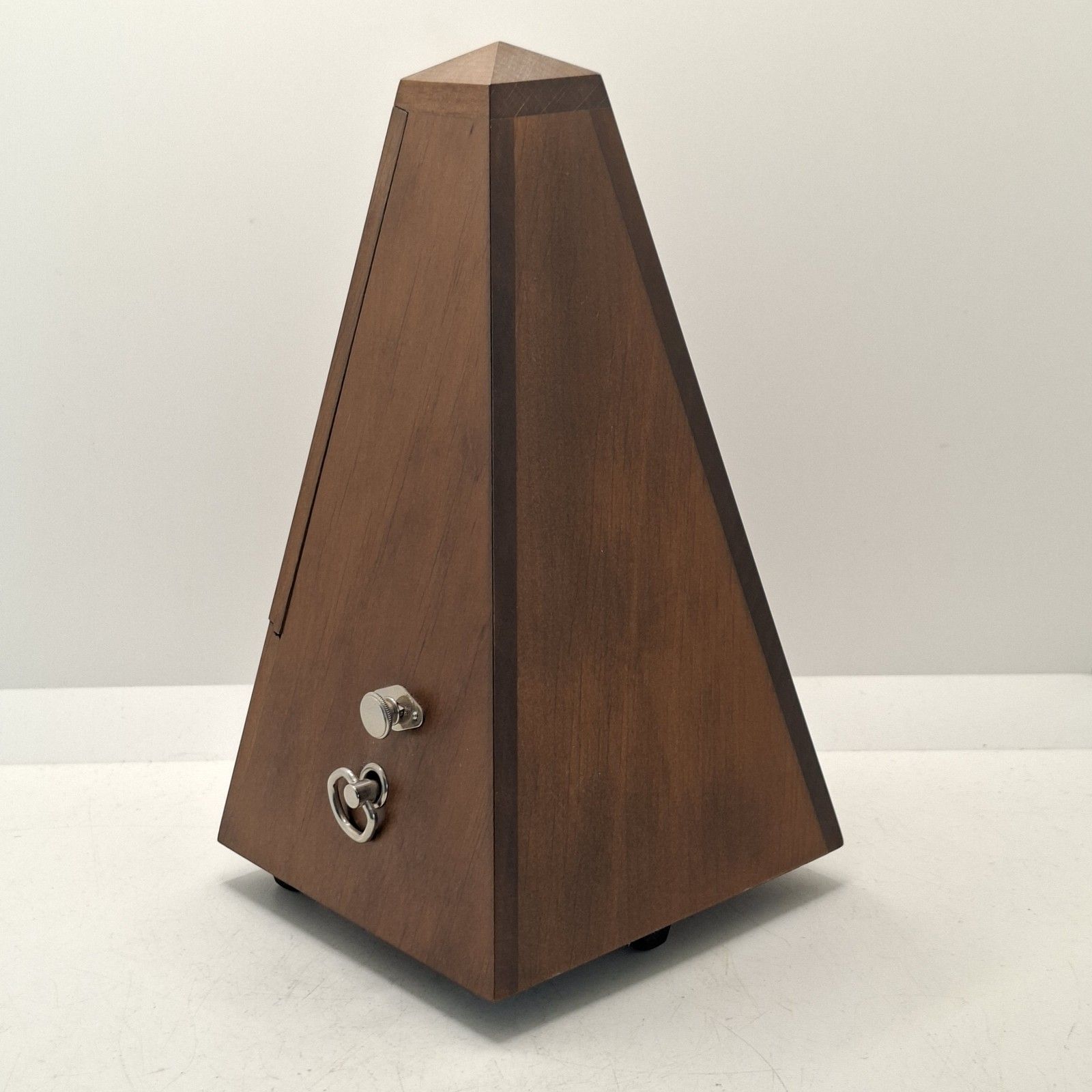 Wittner Metronome With Bell 1980s West Germany Pyramid Wooden Case Vintage photo for sale