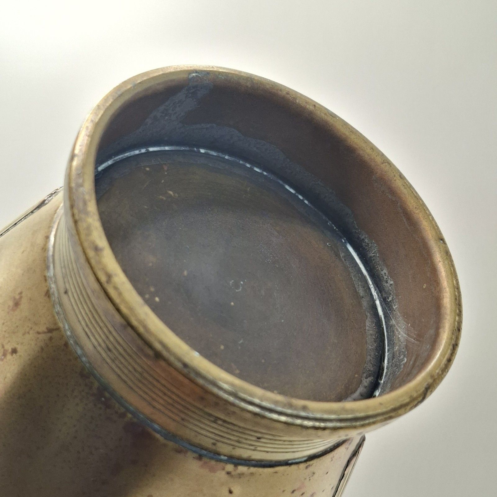 photo for sale Art Nouveau Arts & Crafts Brass Amphora Vase With Handles Large British Antique