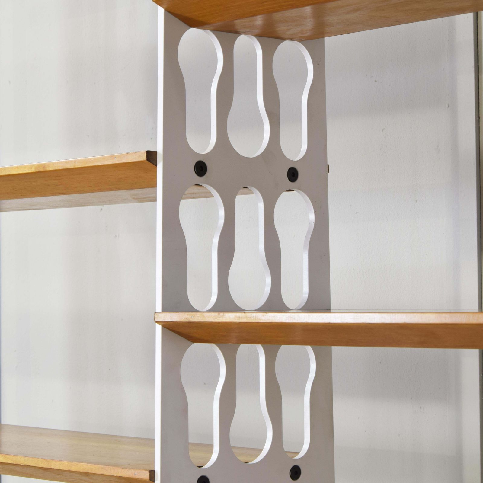 Furniture Misia Arte Historical Editions: Mid Century Teak & Lacquered Metal Bookshelf photo