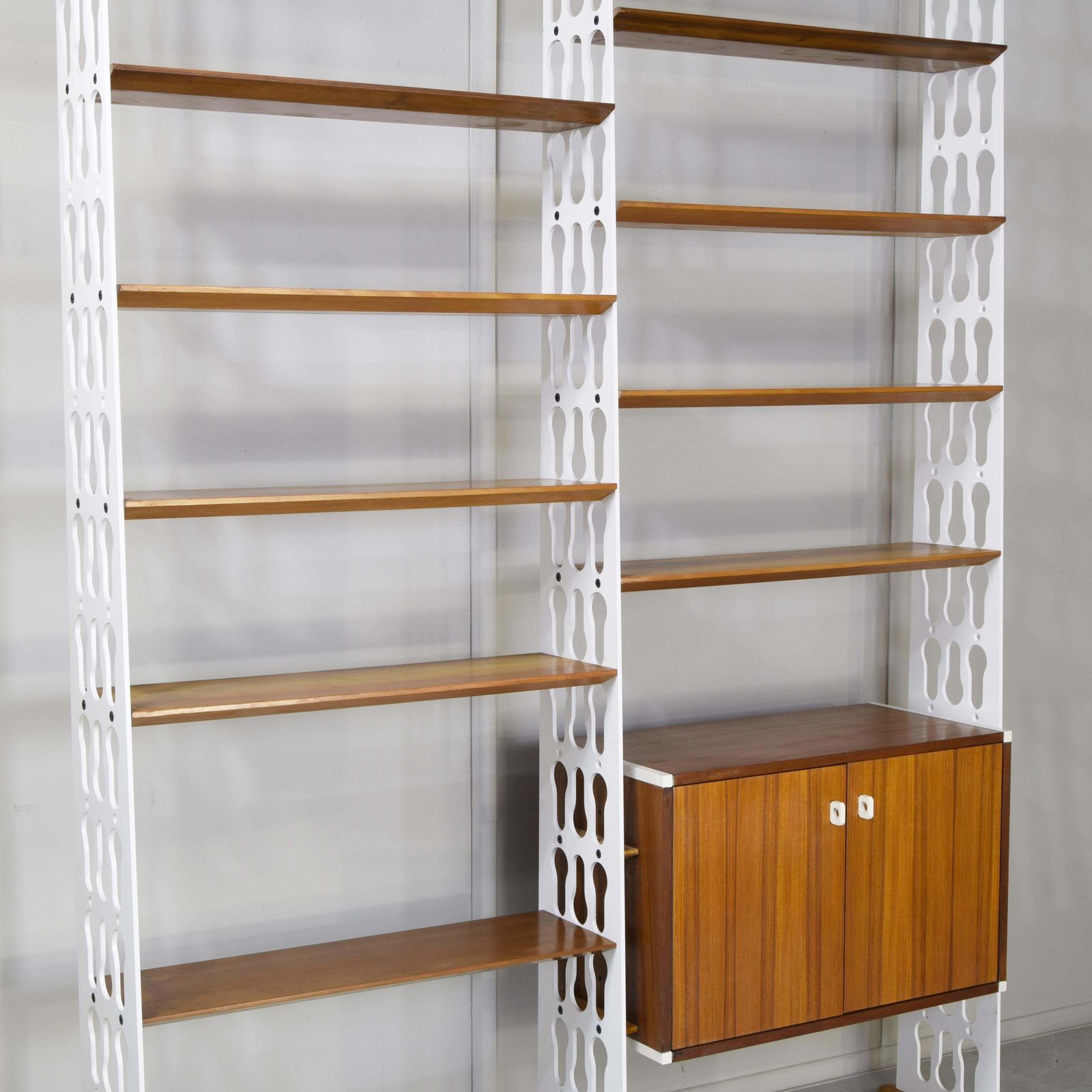 photo buy Misia Arte Historical Editions: Mid Century Teak & Lacquered Metal Bookshelf