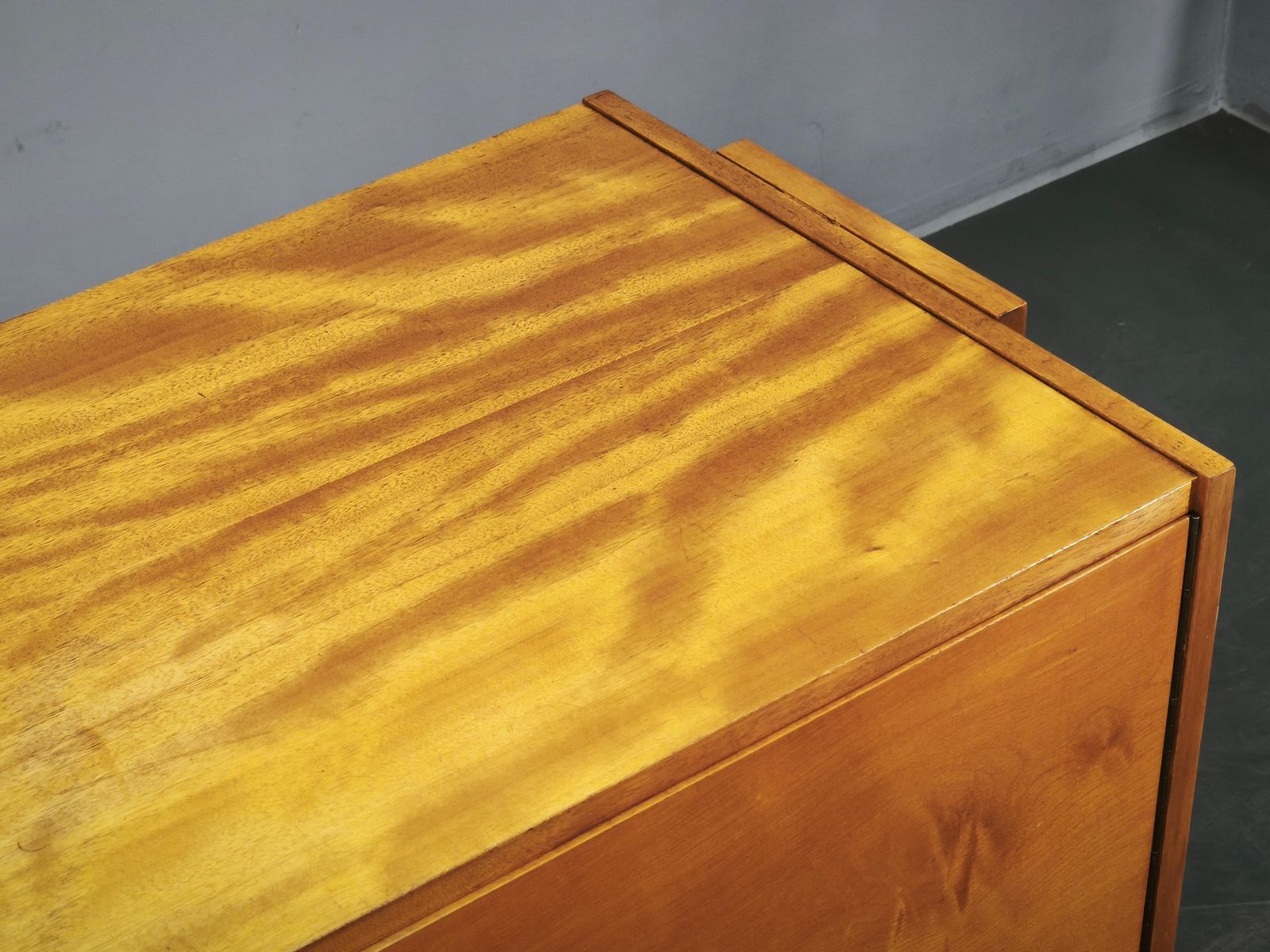 photo for sale 1960s Czechoslovak Maple Sideboard With Drawers And Cabinet