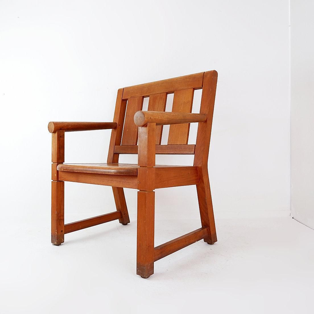 photo furniture Contemporary Wood Armchair For Indoor/Outdoor Use, 21st Century Design