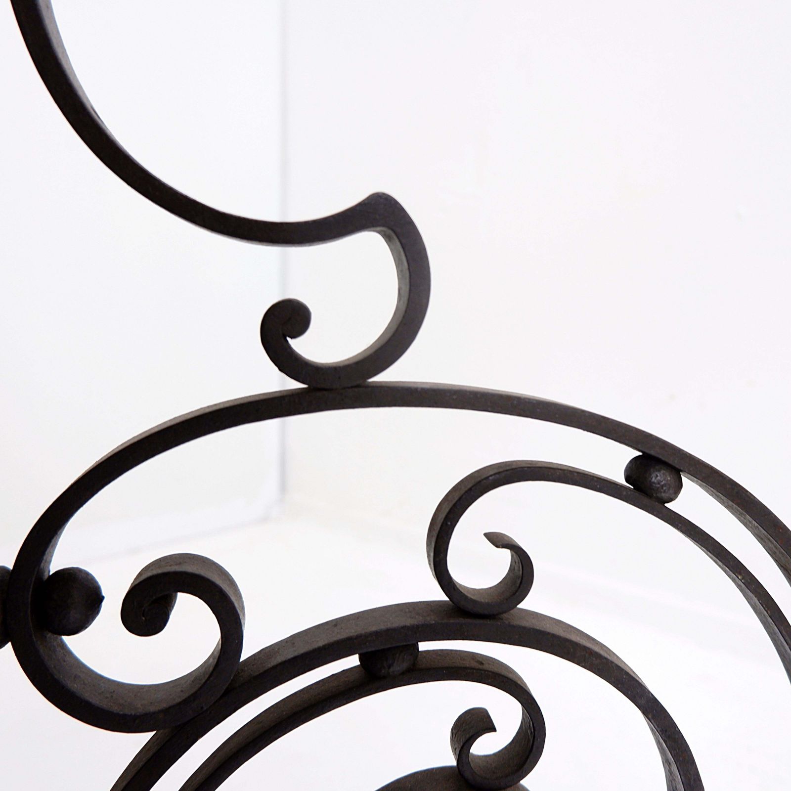 photo vinterior Art Nouveau Wrought Iron Tripod Floor Candlestick   Torchère
