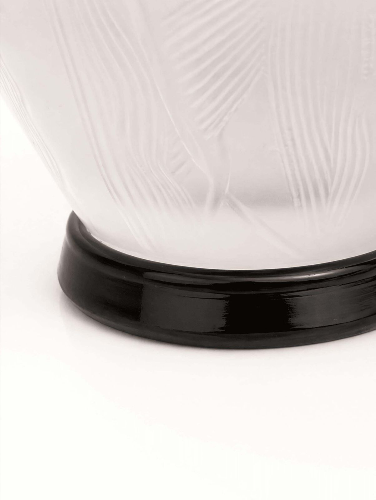 Mid Century Modern French Vase Lalique Style Frosted Glass Floral Motifs 60s photo furniture
