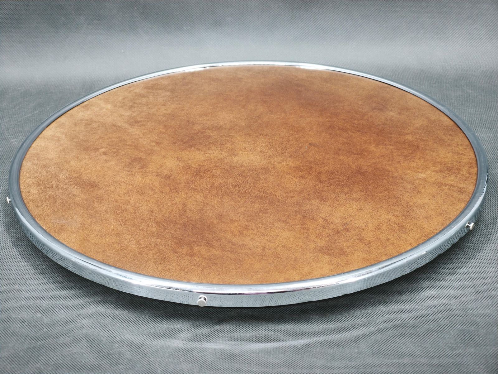 Tsjechisch art deco draaiend chromen serveerbord, jaren 1940 photo furniture
