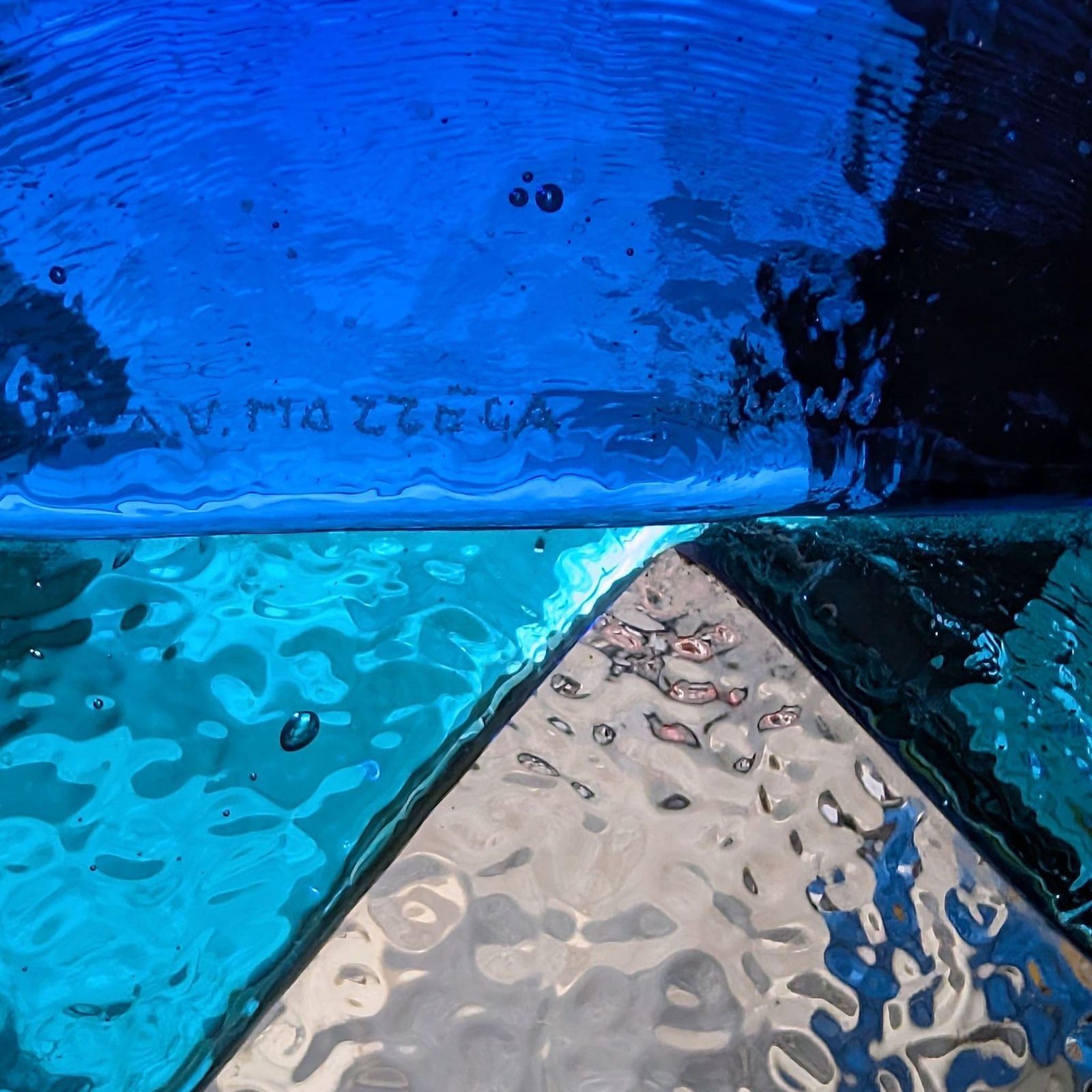 Italian Murano Glass Centerpieces Blue Murano Glass Tray By Mazzega, Italy, 1970 photo furniture