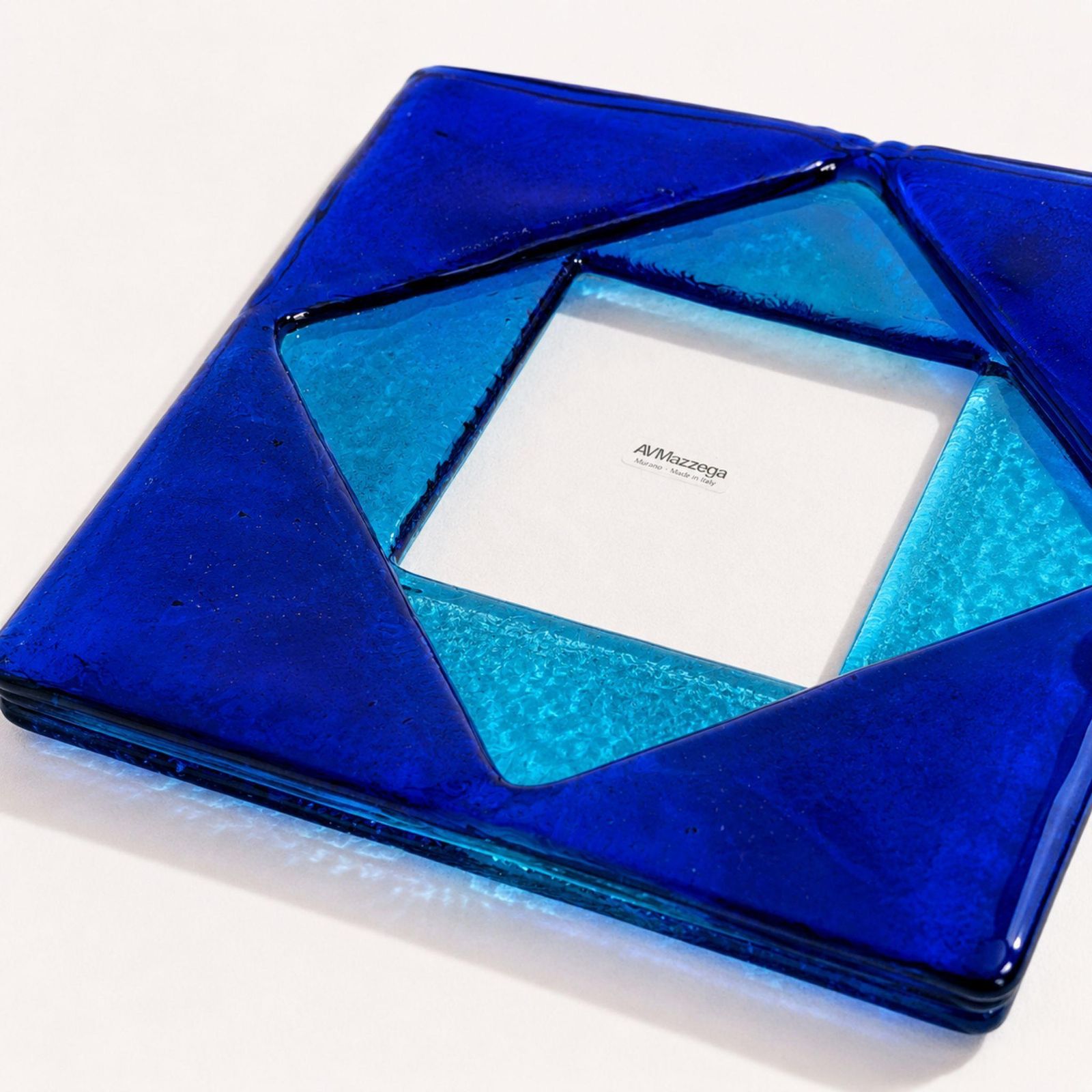 Italian Murano Glass Centerpieces Blue Murano Glass Tray By Mazzega, Italy, 1970 photo 390.0