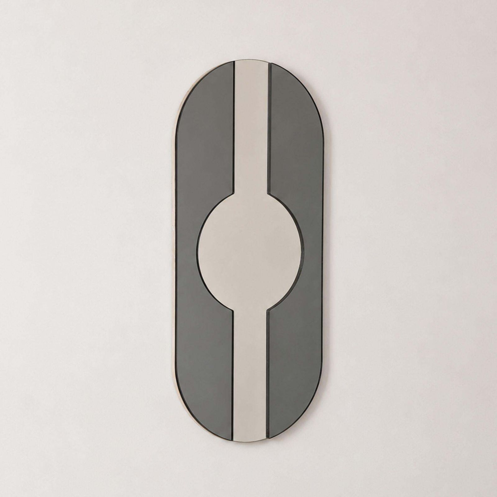 Space Age Italian Smoked Wallmirror Attributed To Cristal Arte, 1970s photo 1299.0