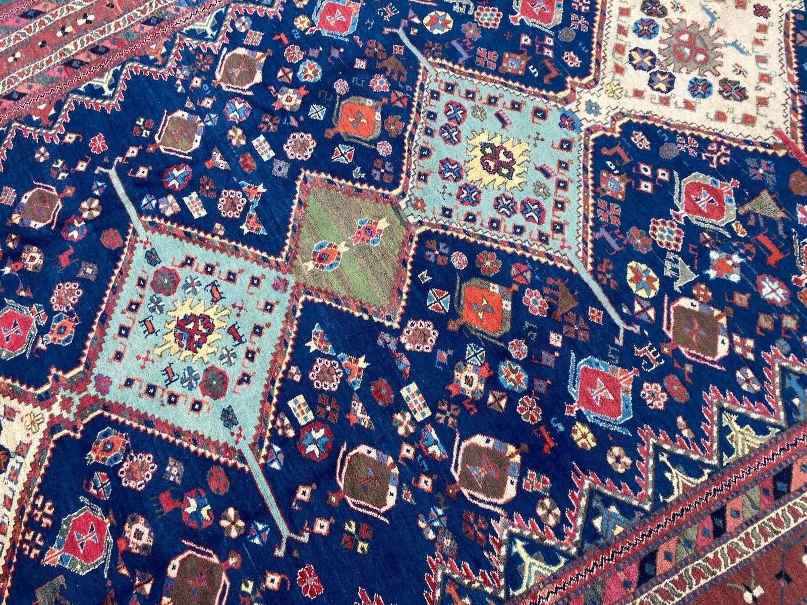 Textiel Vintage Afshar Tapijt 2,92 m x 2,03 m photo