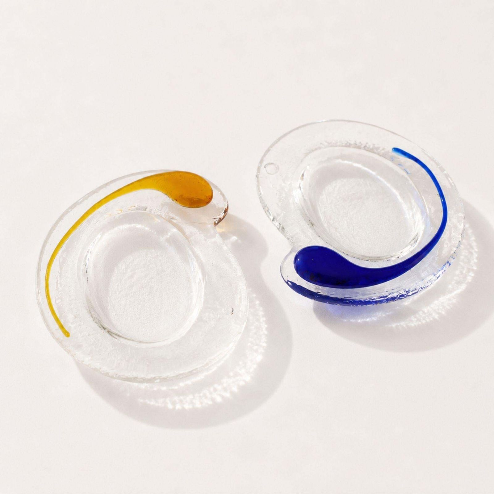 Pair Of 1970s Italian Murano Glass Ashtrays Yin Yang By La Murrina photo vinterior