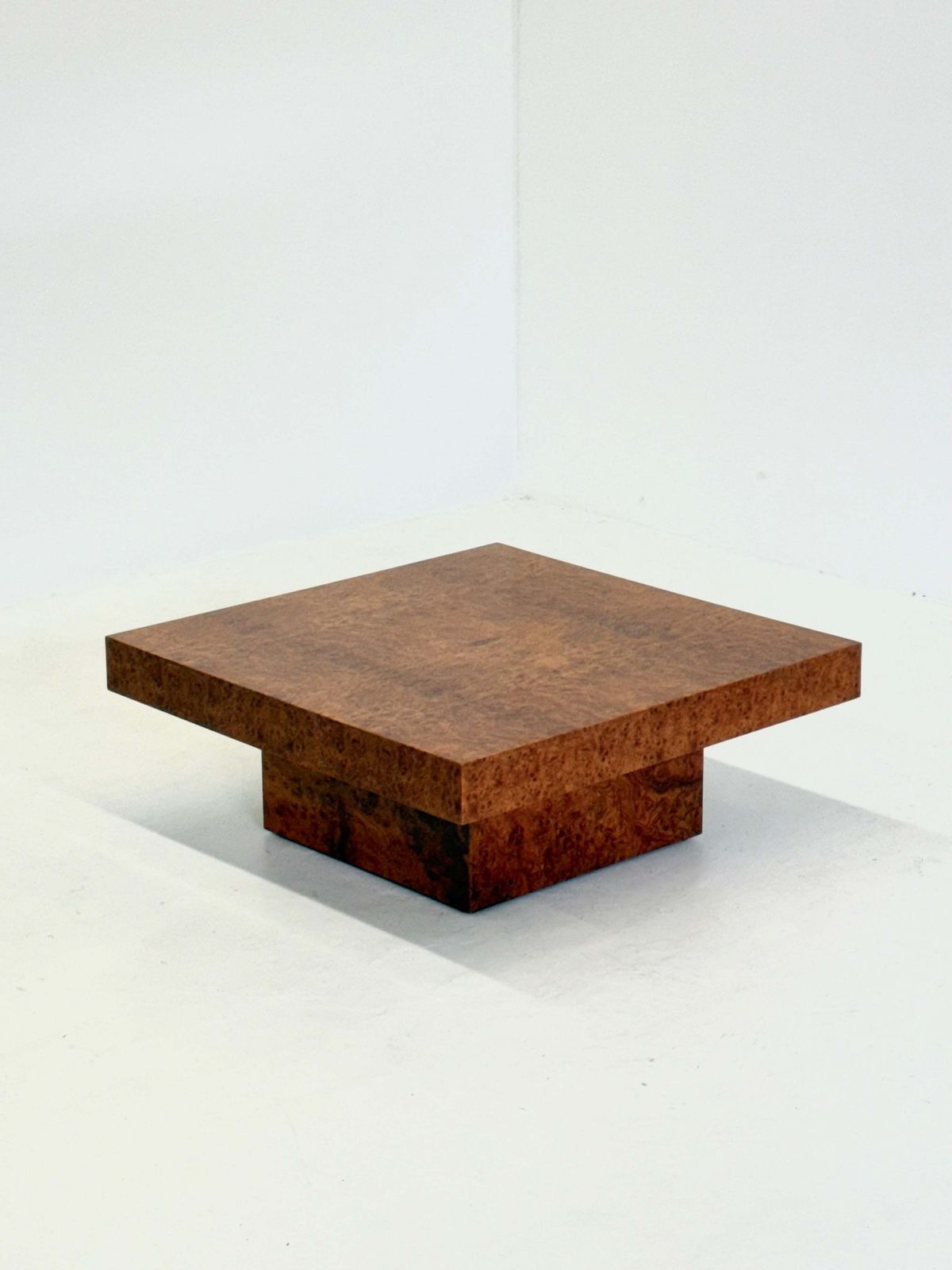 Square Coffee Table By Fratelli Turri With Burl Wood photo vinterior