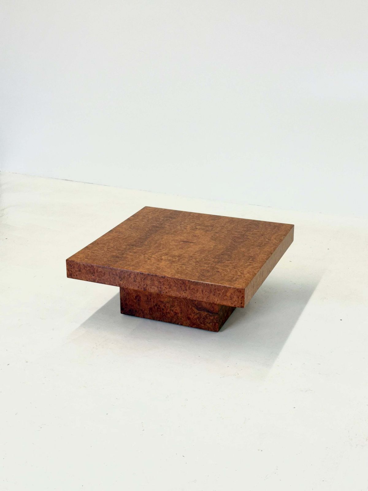 1850.0 Square Coffee Table By Fratelli Turri With Burl Wood photo