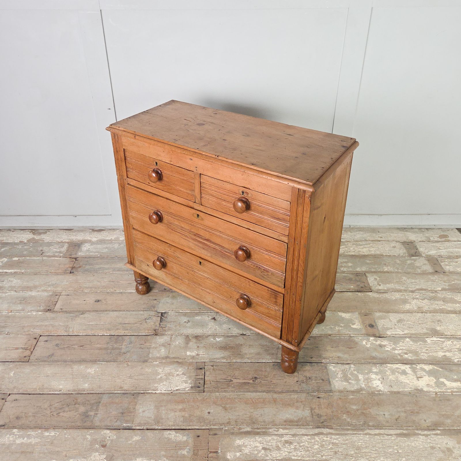 Antique Pine Chest Of Drawers | Farmhouse Style Four Drawer Chest photo Furniture