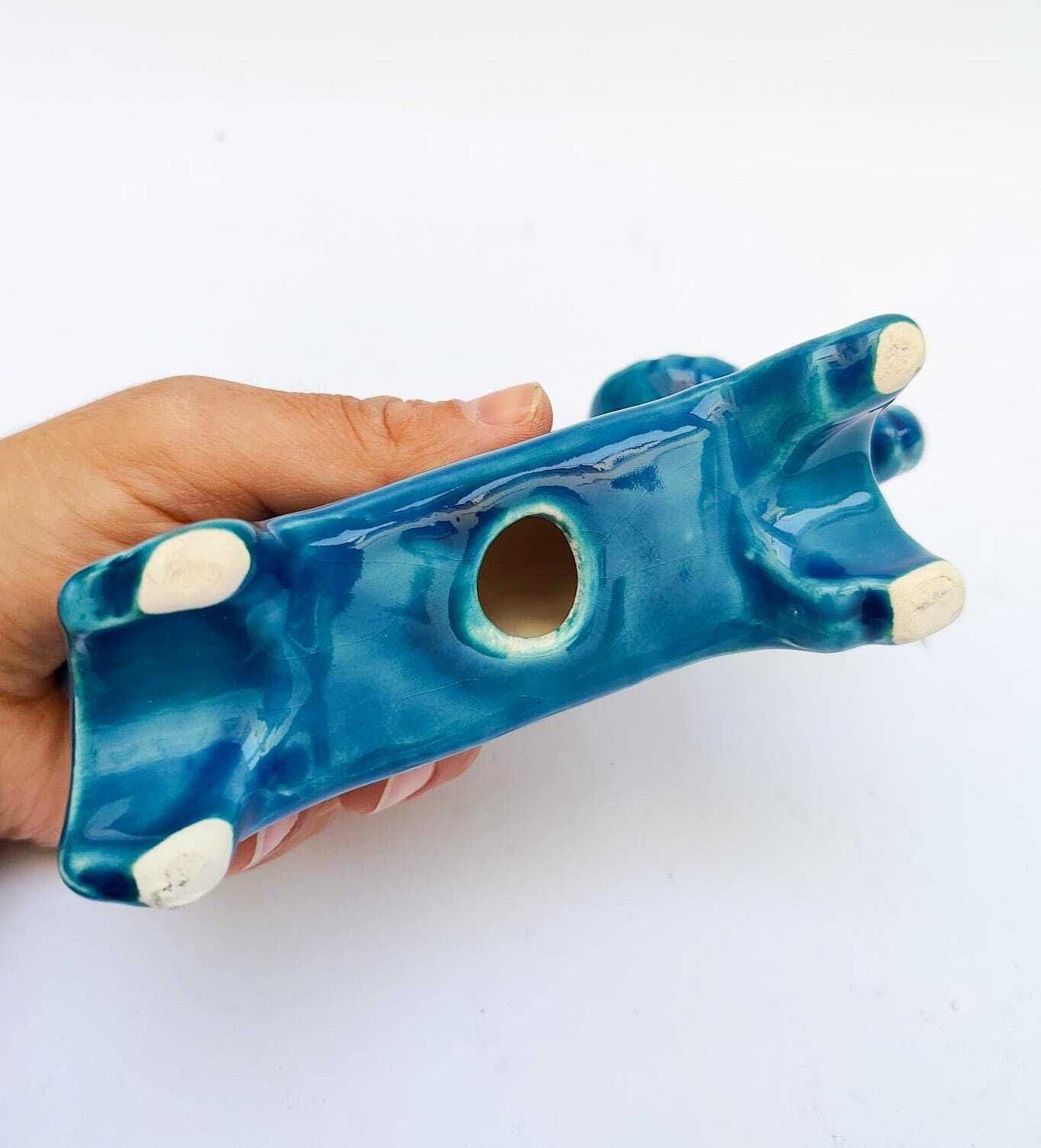 photo for sale Bitossi Ceramic Figurine Aries, Rimini Blue Decoration, Designed By Aldo Londi