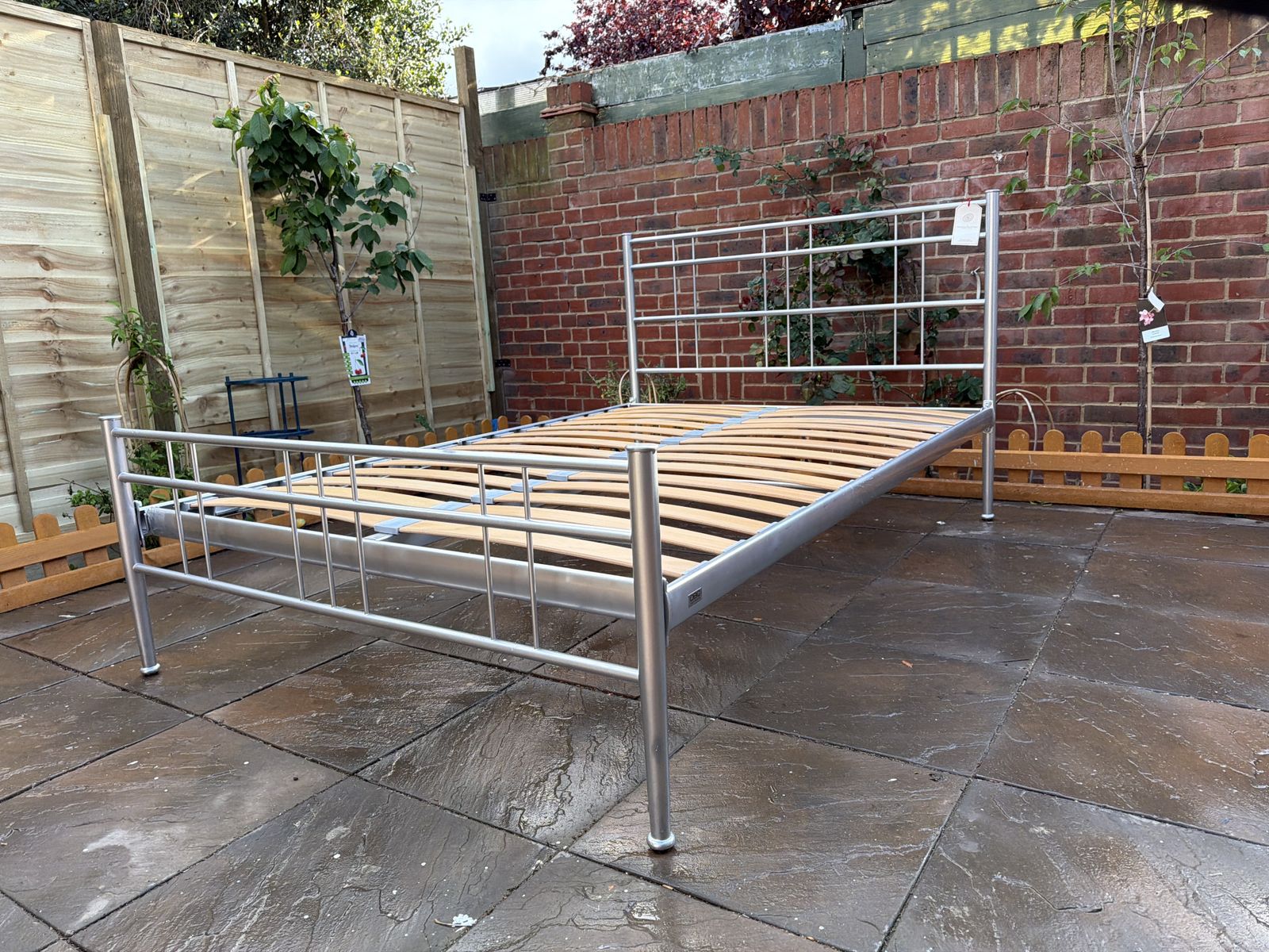 photo for sale Pretty “The Original Bed Company” Milano Iron / Metal Double Size Frame, Great Condition