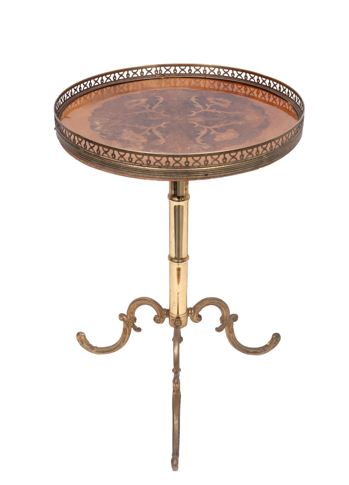 Mid Century Modern Italian 1950s Wood Inlay Side Table photo buy