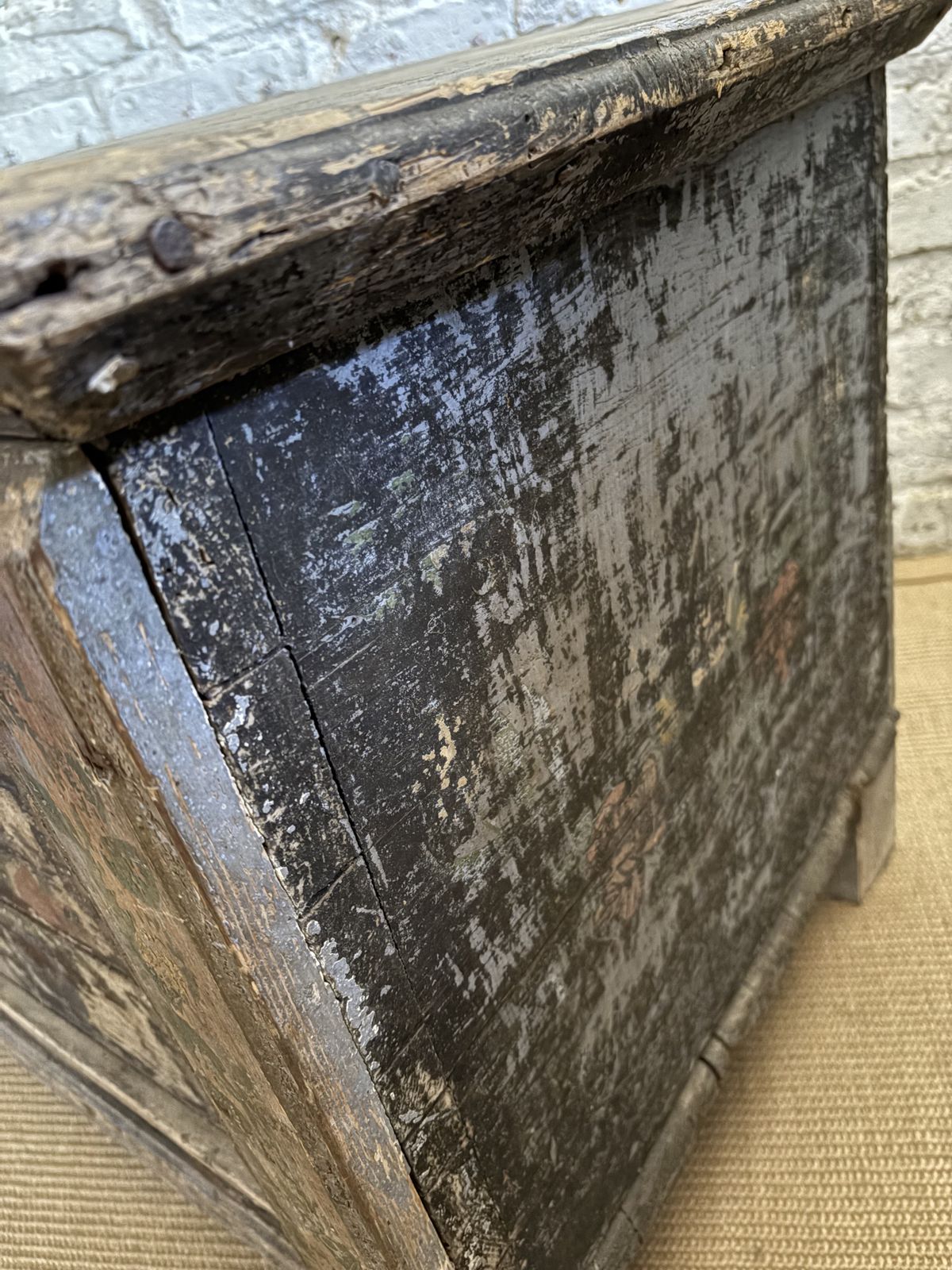 photo buy Antique French Folk Art Painted Chest