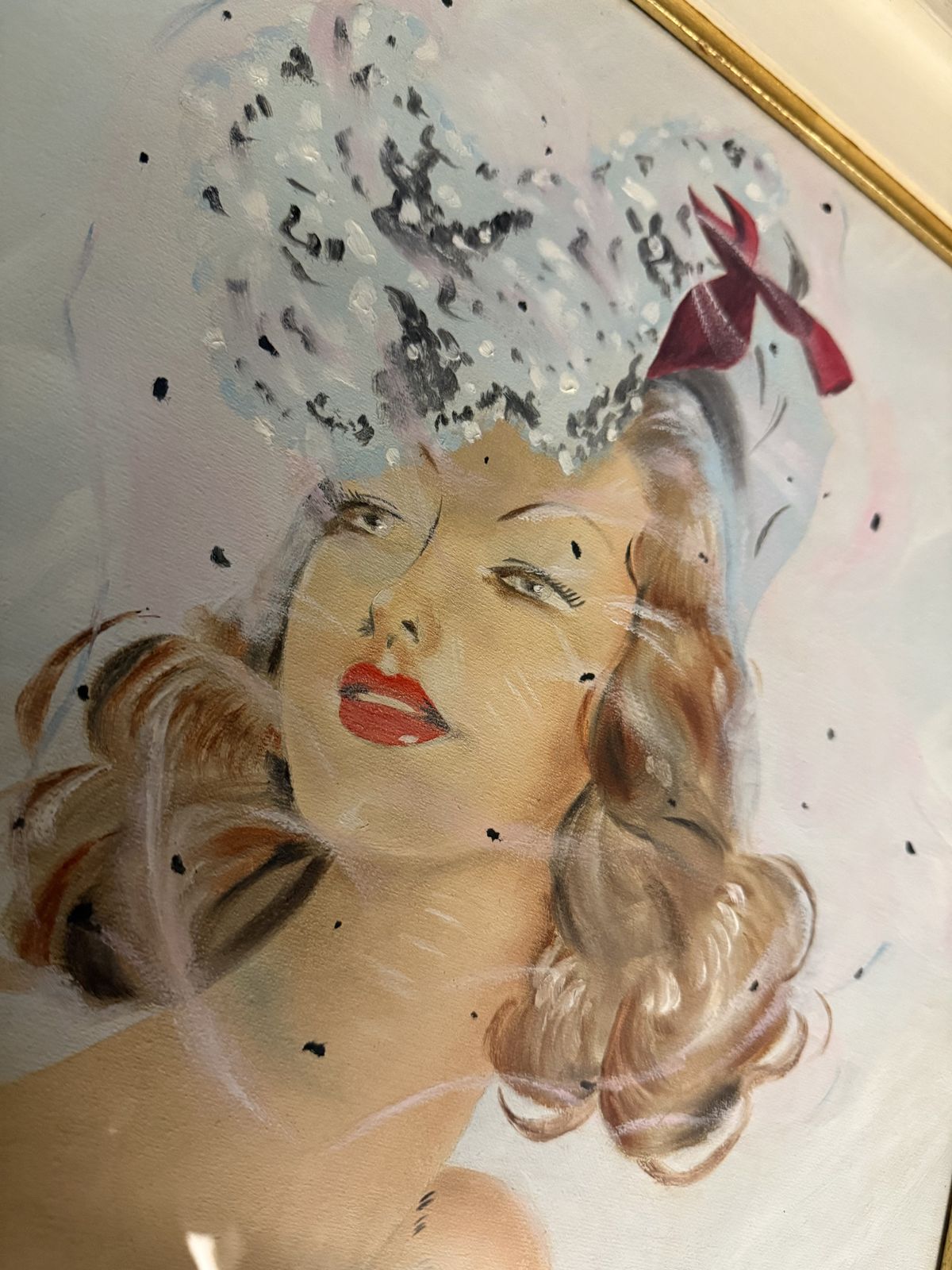 photo furniture Mid Century Glamour Pin Up Portrait After Jean Gabriel Domergue