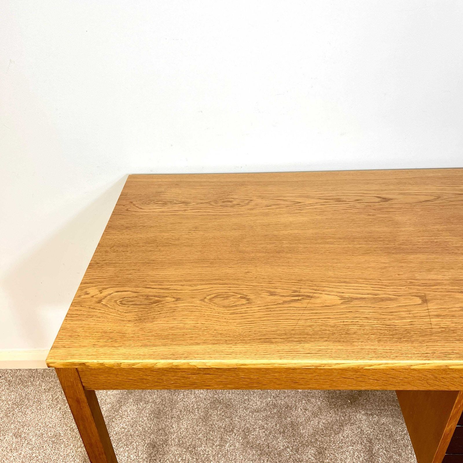 Mid Century Danish Desk, Scandinavian Teak Desk By Domino Mobler photo buy