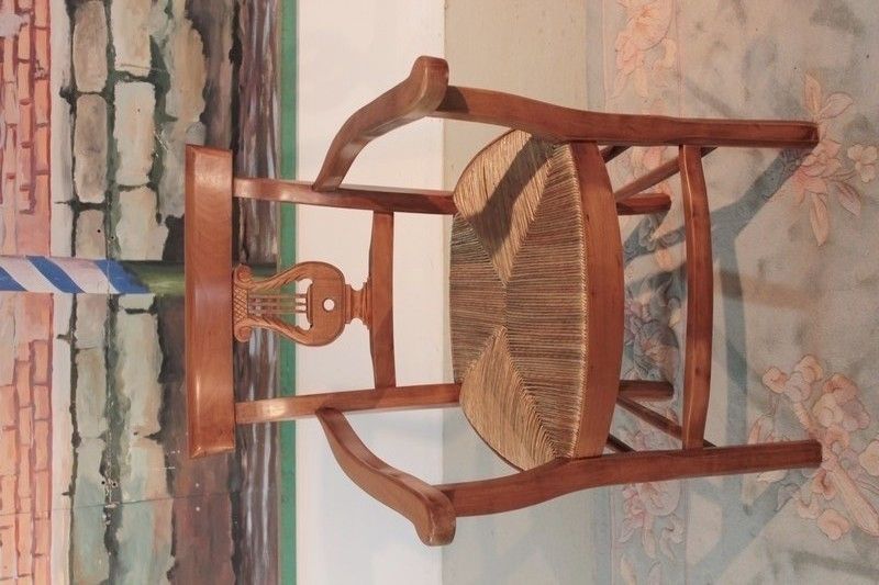 Armchair Straw In Cherry 19th