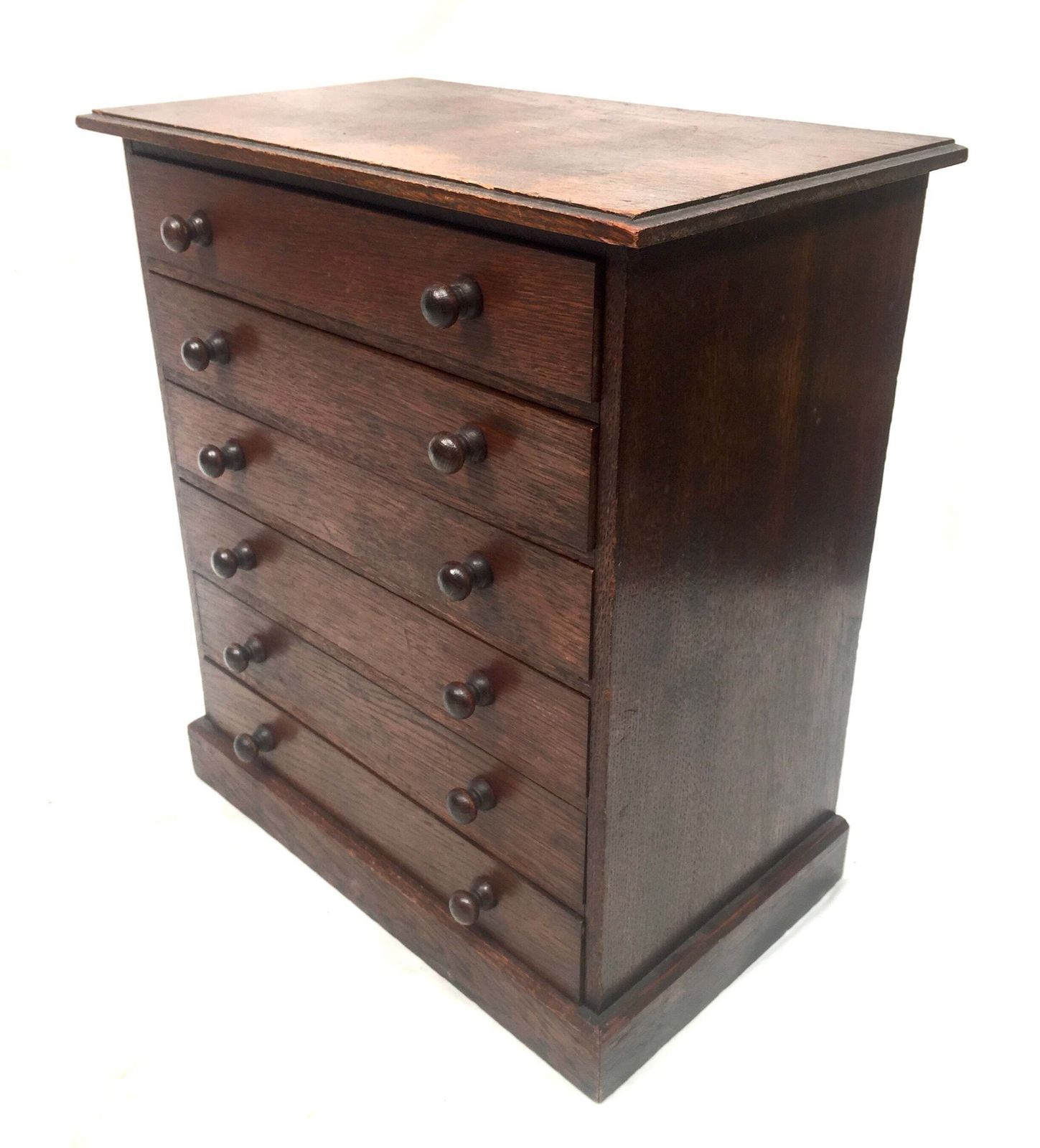 Antique Victorian Tabletop Wooden Chest Of Collectors Drawers Storage Box C.1890 photo 339.0