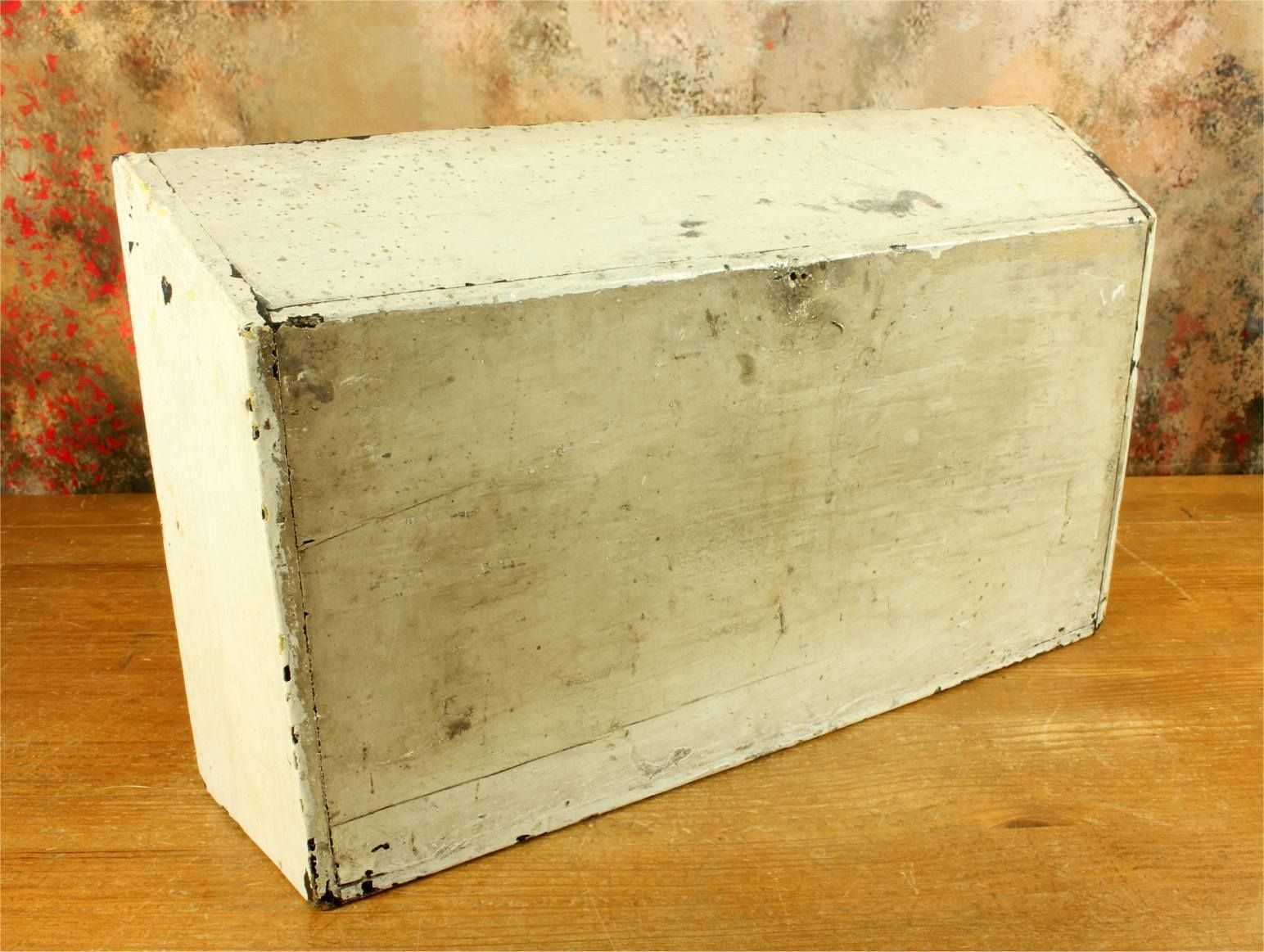 Home Decor Antique Ship Diorama. French Handmade Boat Model In A Box. Vienne France. photo
