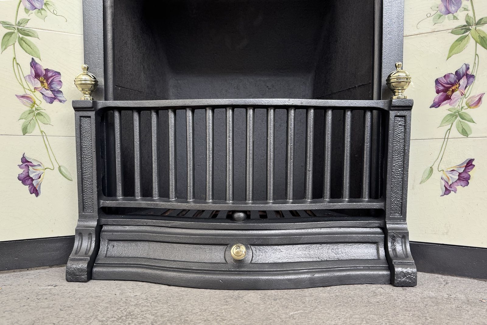 Large Original Antique Edwardian Cast Iron Combination Fireplace photo buy