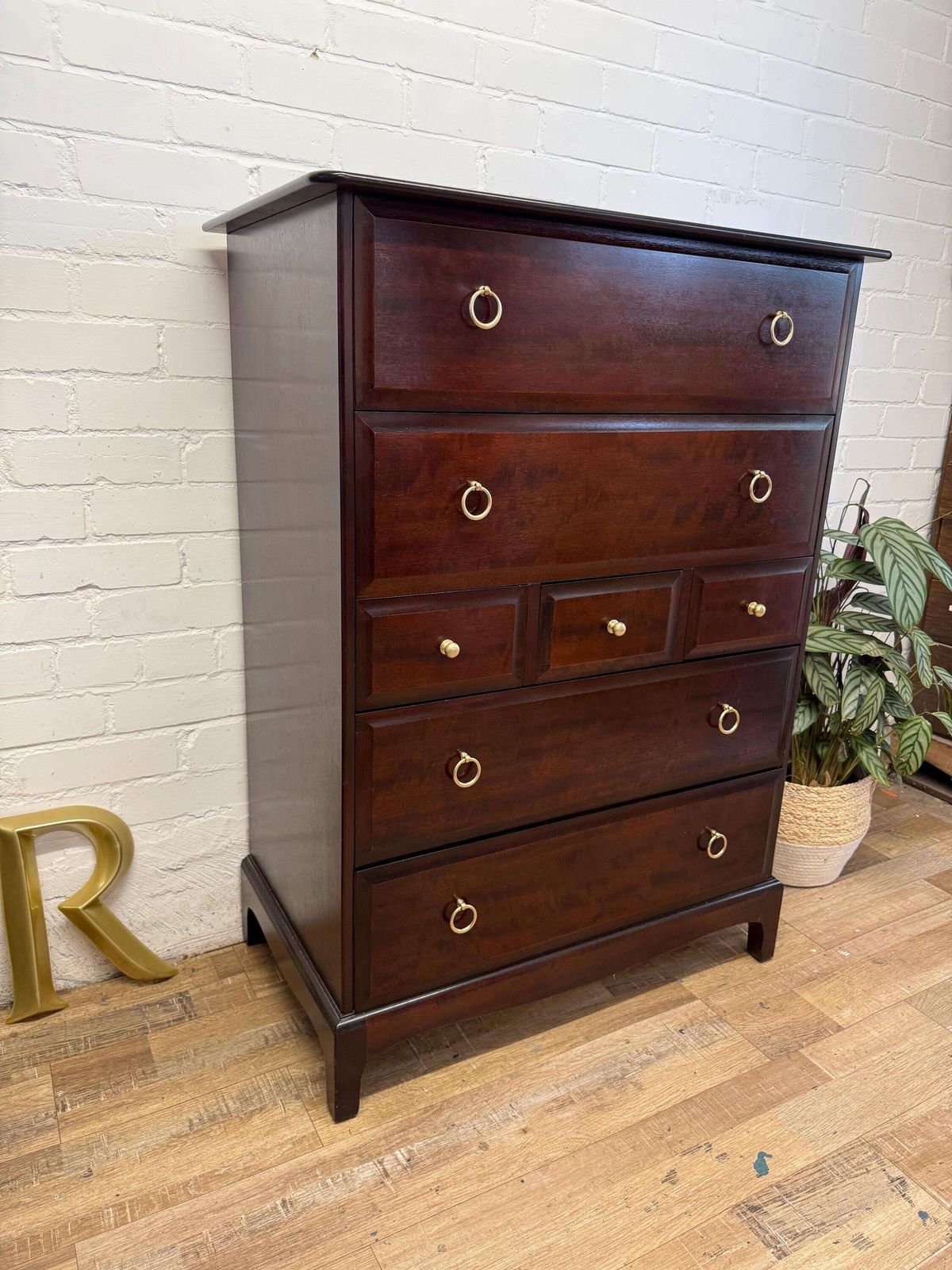 Stag Minstrel Tallboy Chest Of Drawers – Original Mahogany photo Furniture