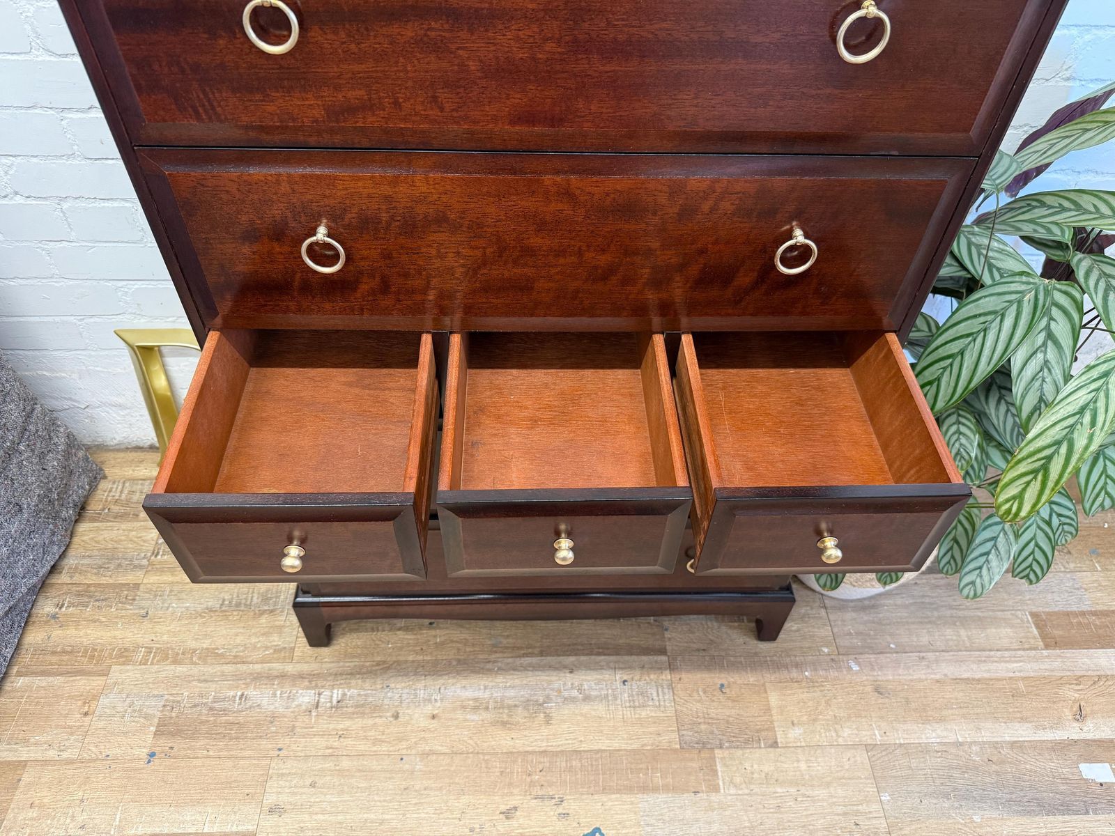 photo for sale Stag Minstrel Tallboy Chest Of Drawers – Original Mahogany