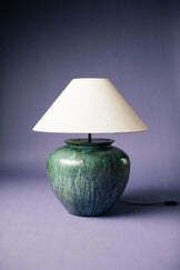 Mineral Teal Glazed Ceramic Table Lamp photo furniture