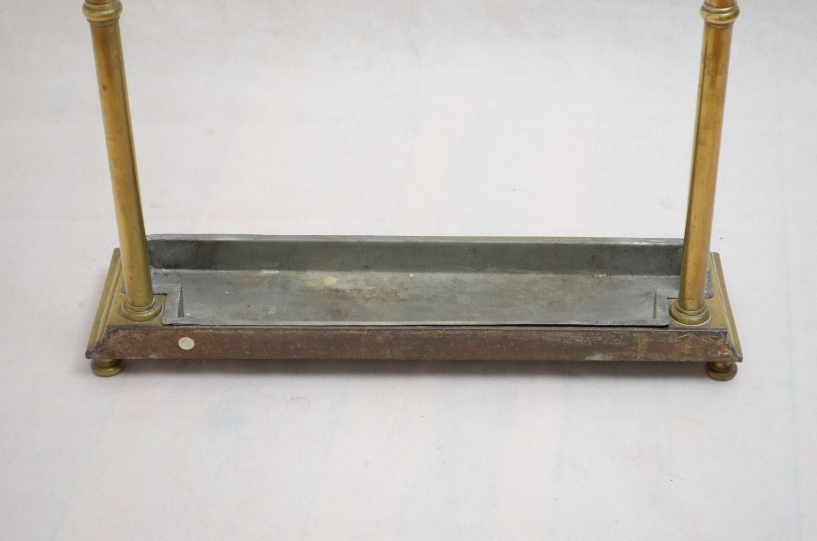 Victorian Brass Umbrella Stand On Bun Feet With A Drip Tray photo furniture