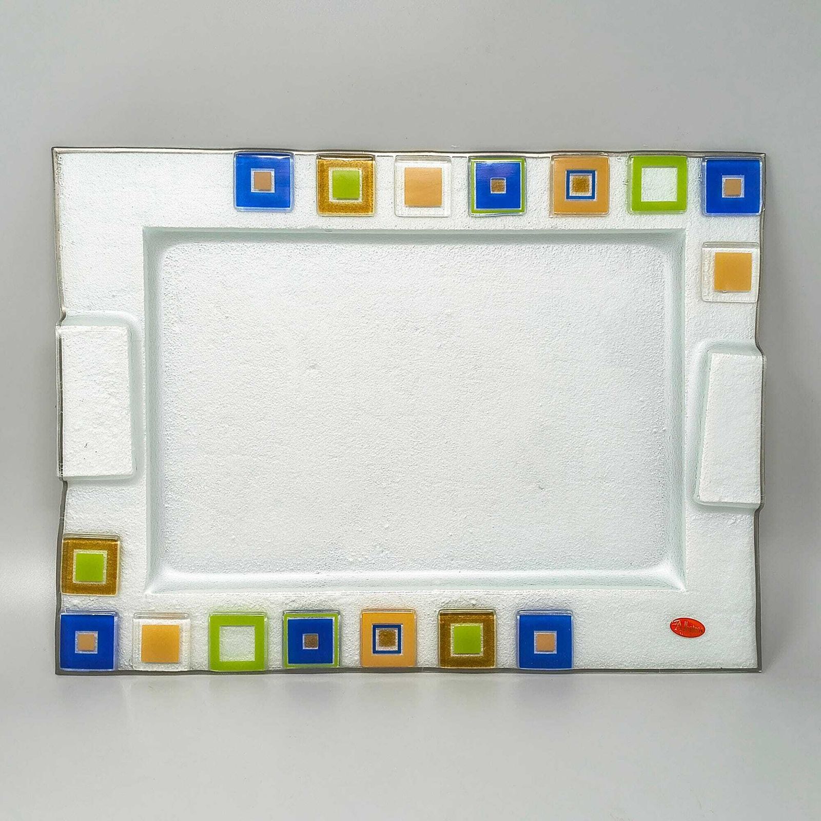 1970s Astonishing Tray By Albatros In Murano Glass. Made In Italy photo vinterior