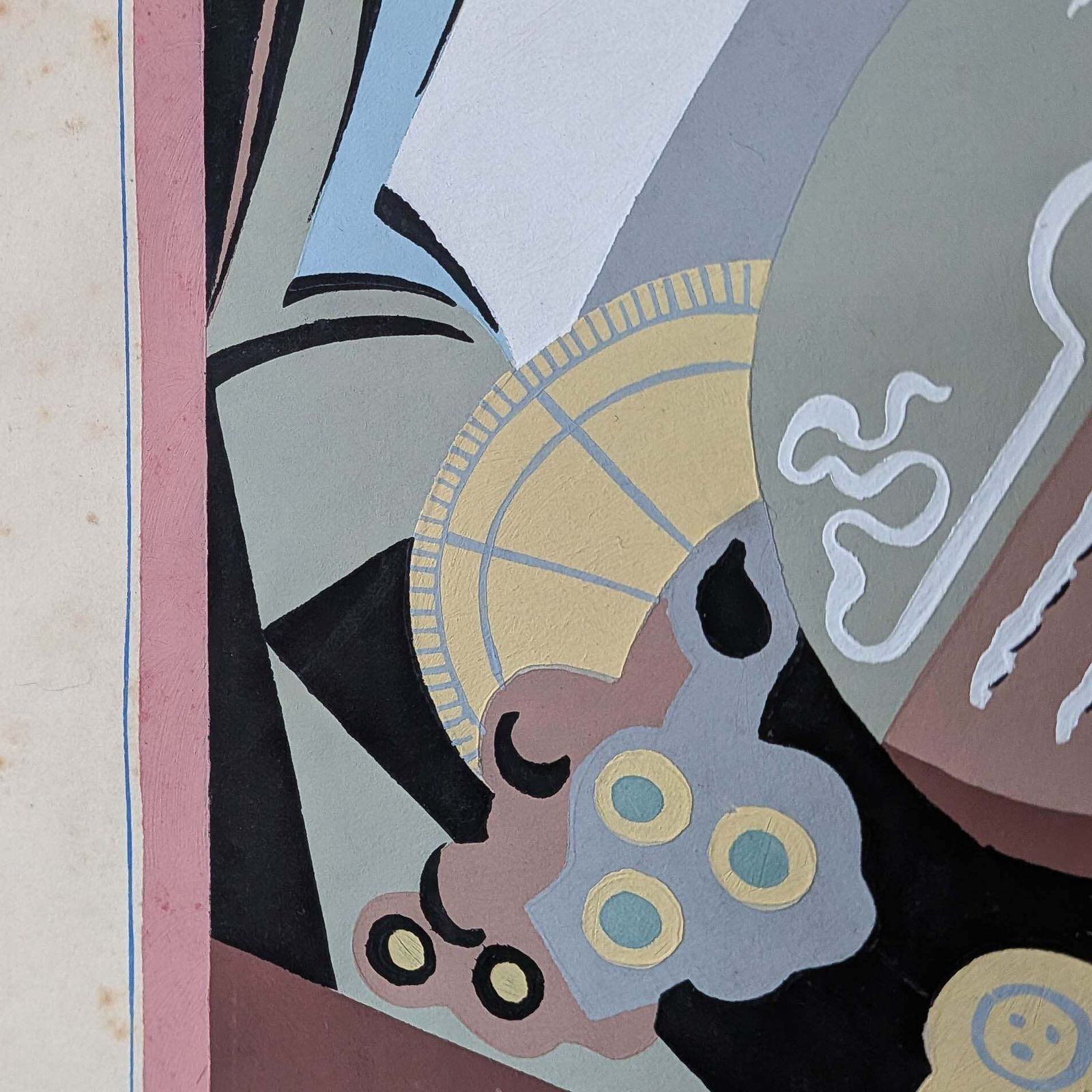 photo vinterior Gino Severini (1883 1966) Original Pochoir Print Still Life With Compass, 1930