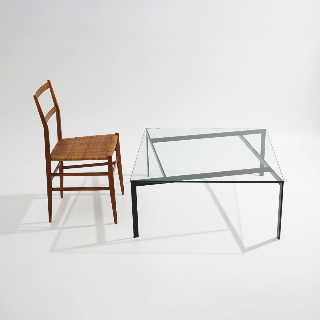 1170.0 Glass And Metal Coffee Table By Paolo Tilche For Arform, 1960s photo