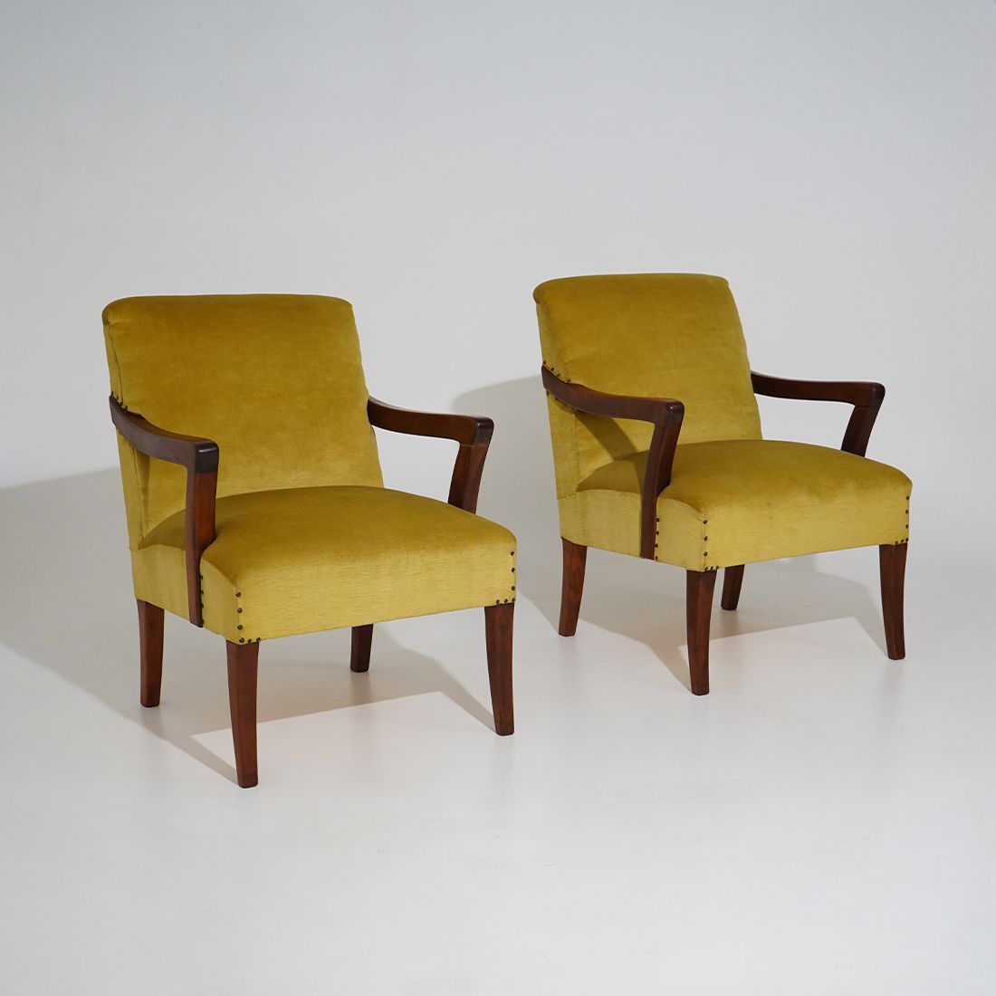Pair Of Velvet Armchairs, 1950s photo furniture