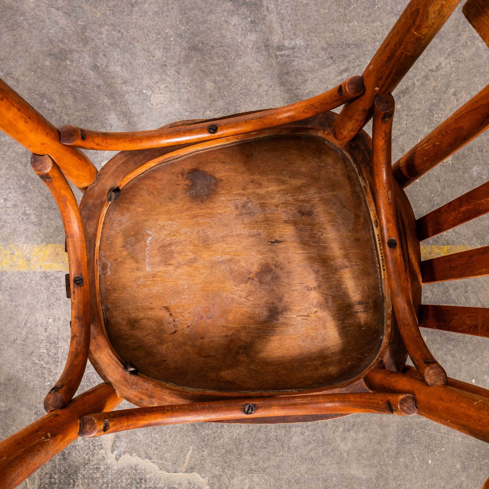 Furniture 1950's Honey Oak Mahieu Bentwood Dining Chair   Set Of Ten photo