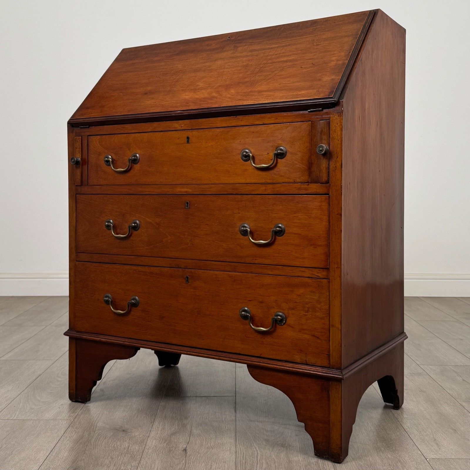 Antique 20th Century Edwardian Bureau In Mahogany ( Af 5686 ) photo for sale