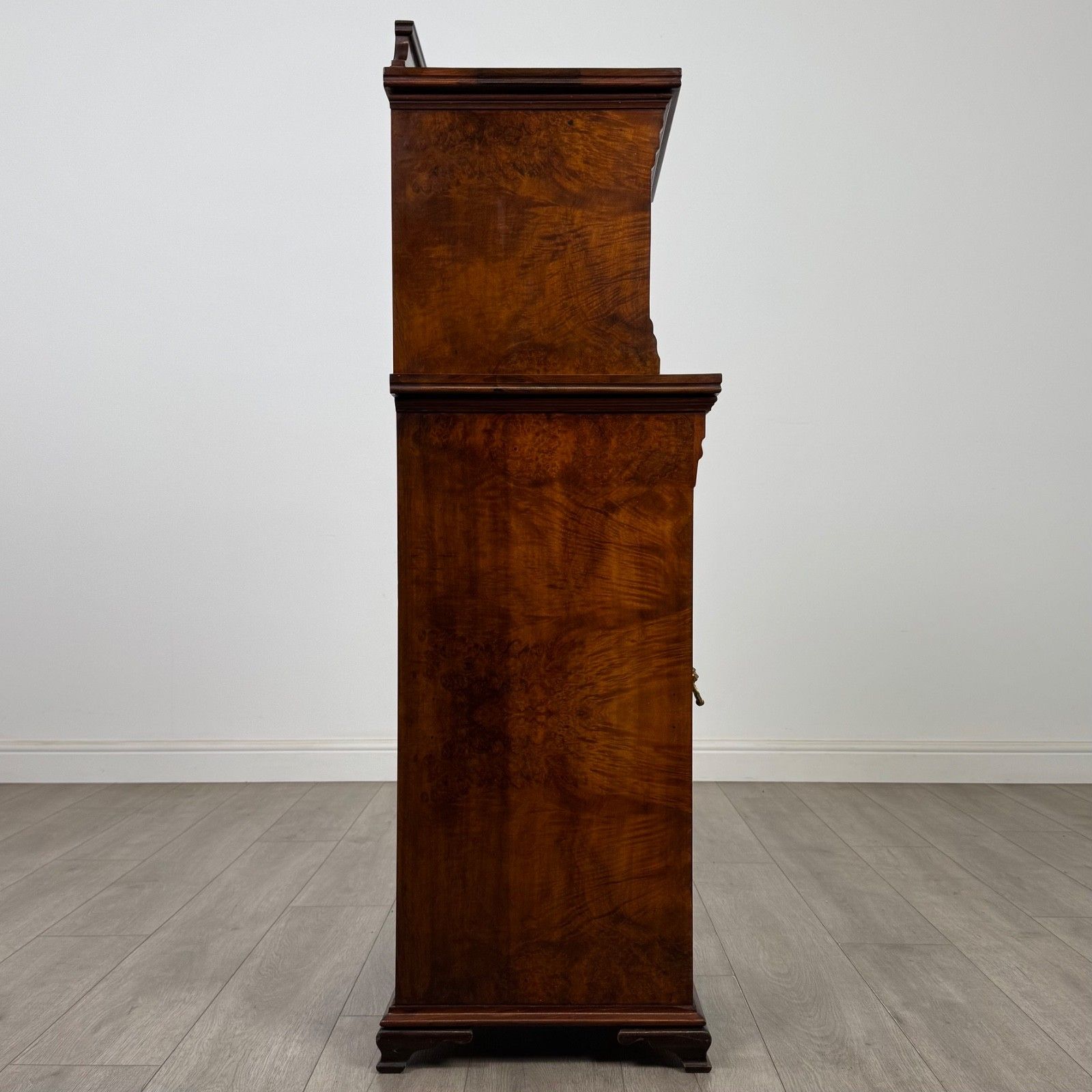 Antique 19th Century Narrow Display Cabinet In Walnut ( Af 5651 ) photo vintage