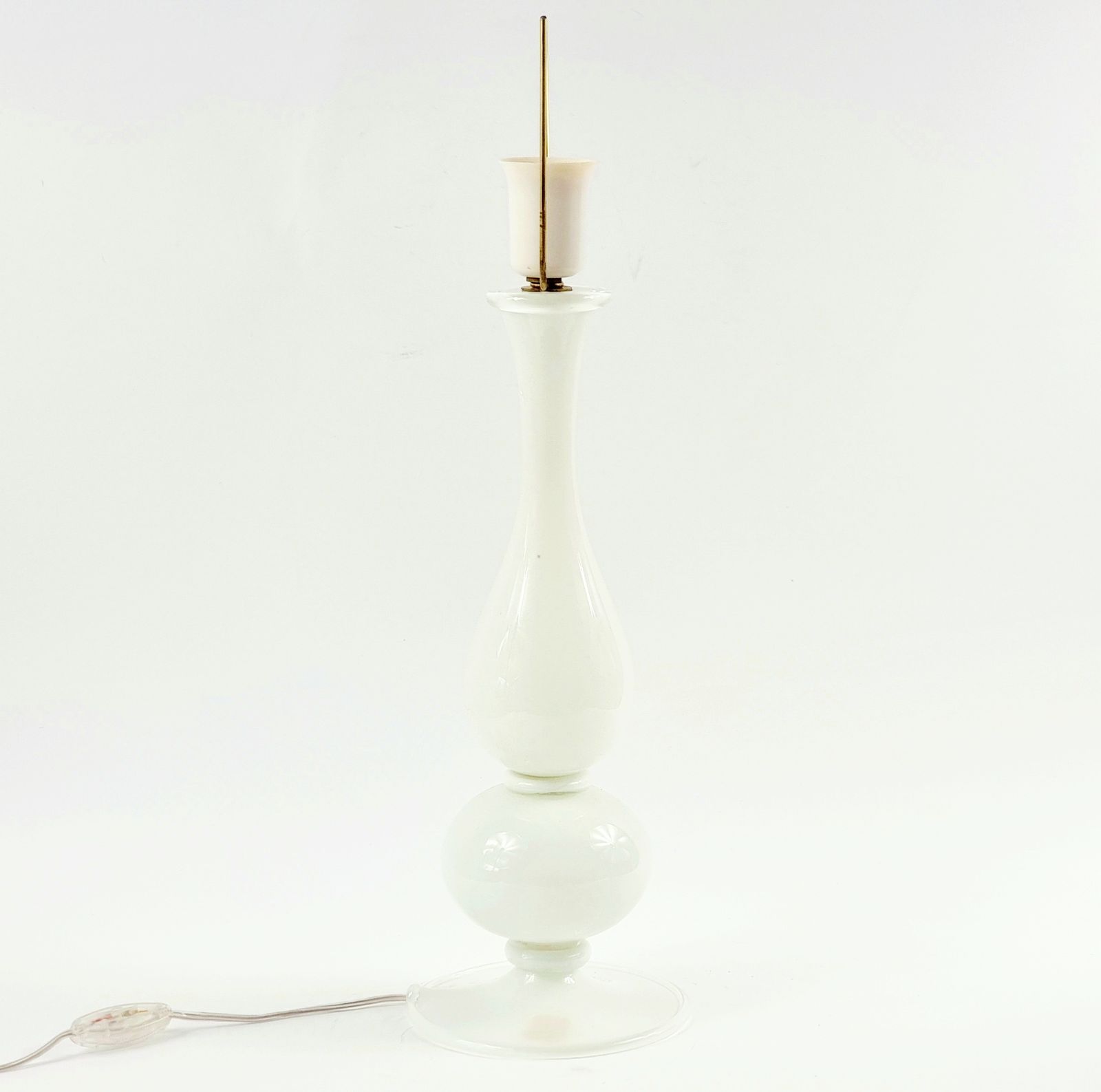 Gelabeld mid-century Murano glazen tafellamp van Barovier & Toso, Italië, jaren 1940/1950 photo for sale