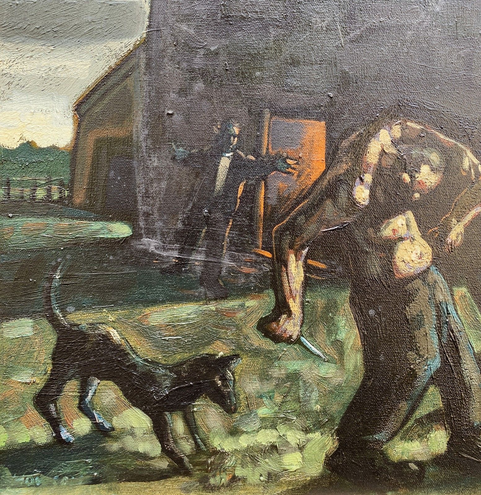 photo furniture Peter Howson Obe (Scottish, B 1958) Original Exhibited Contemporary Oil Painting