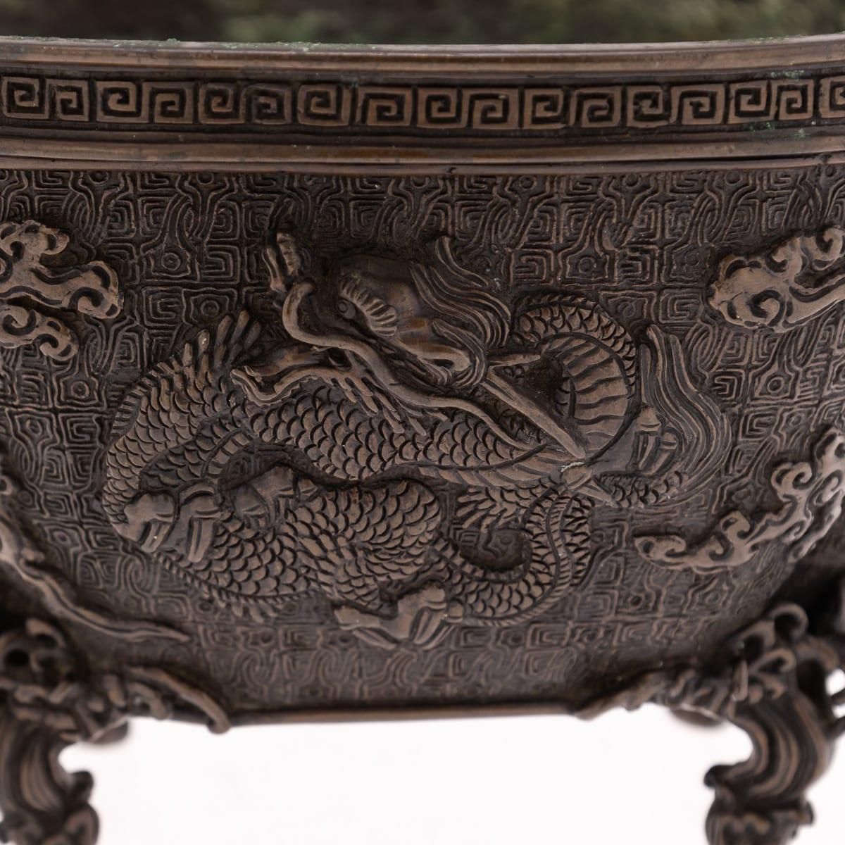 photo furniture Antique 19thc Japanese Bronze Vessel In The Style Of The 17thc Edo Period