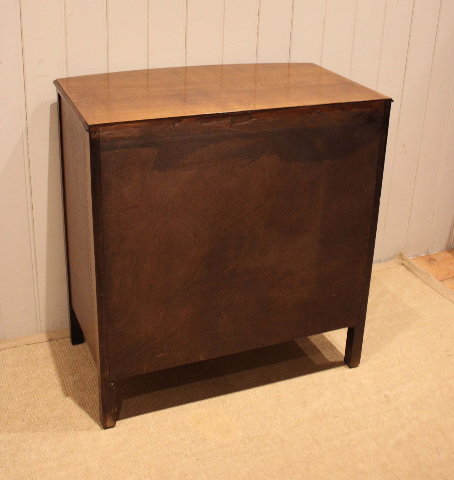595.0 Oak Bow Front Chest Of Drawers photo