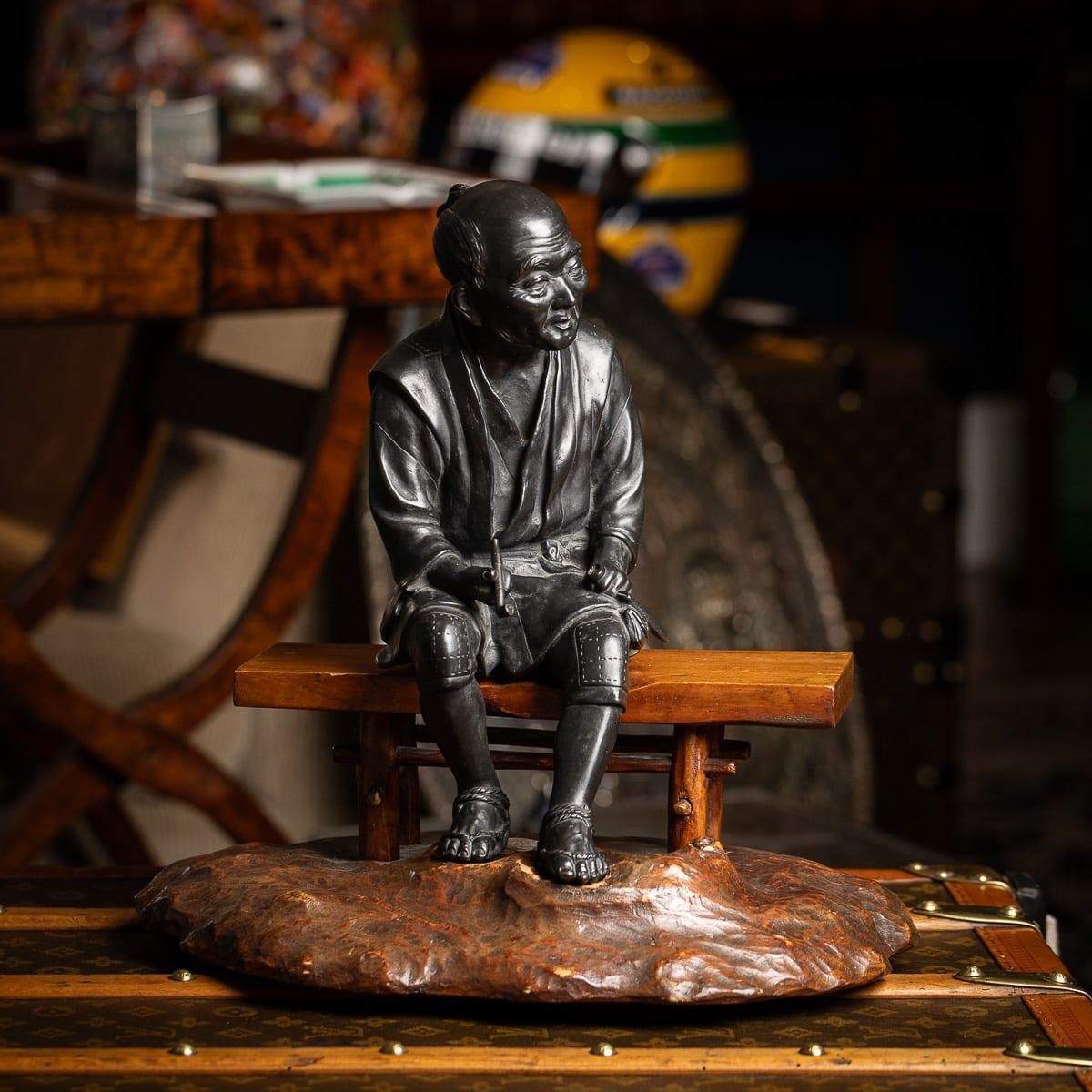 Antique 19th Century Japanese Meiji Period Takaakia Bronze Okimono photo furniture